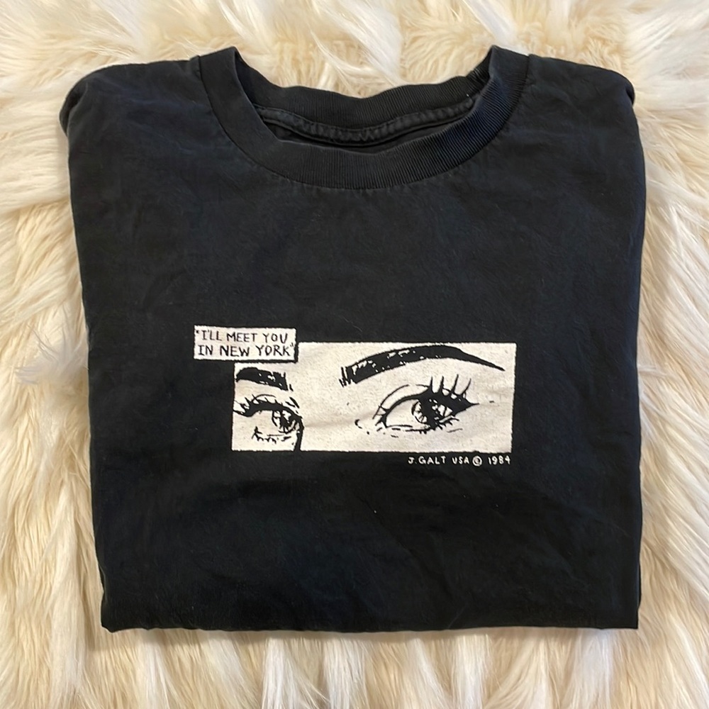 j. galt - black “i’ll meet you in new york” tee